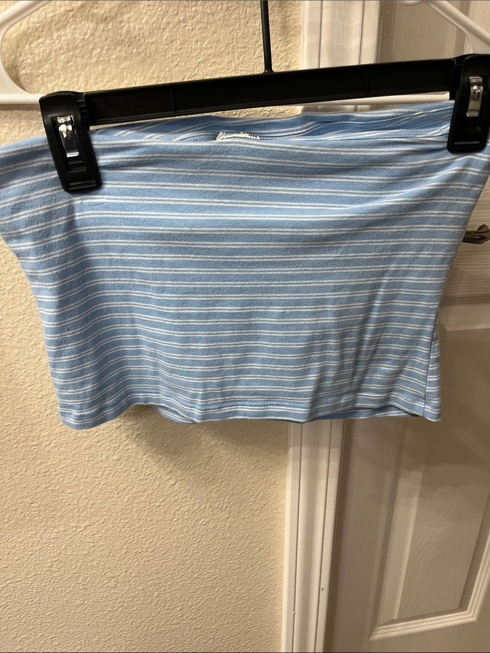 Striped Light Blue Tube Top